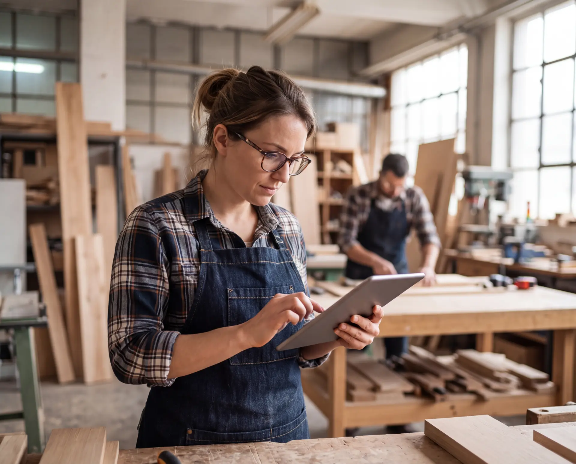 Handwerksbetrieb bei der Arbeit